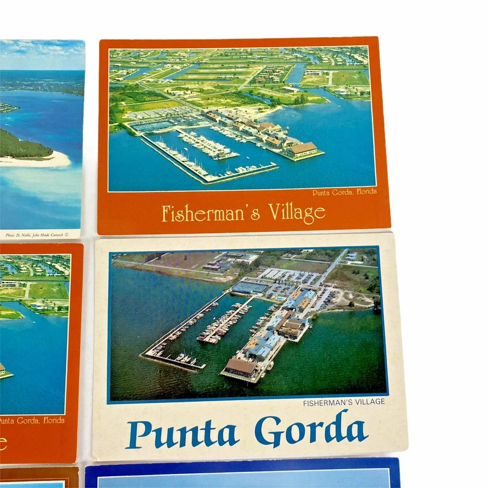 Vintage Postcard Lot Of 8 Old Aerial Suncoast Of Florida FL Views Unused‎